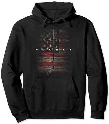American Flag Hockey Pullover Hoodie