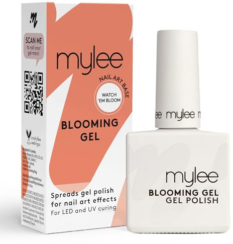 Mylee Blooming Gel 10ml, Spreads Polish for Watercolour Nail Art - Marble, Tortoiseshell & Floral Effects, UV/LED Manicure for Salon & Home Use - Long Lasting & Easy to Apply (Blooming Gel, 10ml)