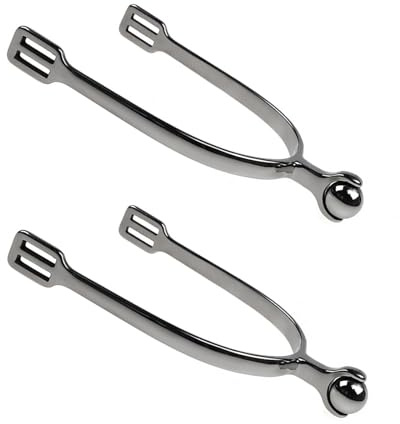 Kaeltsyn Cuello profesional de acero inoxidable para equitación, agarre mejorado y durabilidad para ecuestres, deportes, durabilidad, espolón de equipo ecuestre