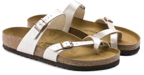 Birkenstock Mayari Birko-Flor Graceful Pearl White Schmale Weite Gr. 39