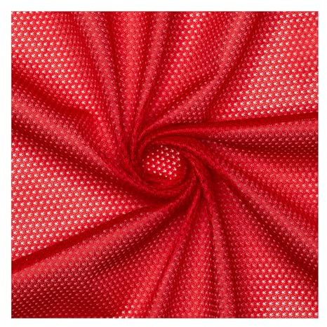 Pico Textiles 2 Yards Bolt - Red Polyester Micro Mesh Jersey Fabric - 60 Wide - Small Holes - Durable Athletic Mesh Fabric for Sewing Soccer & Basketball Jerseys Uniforms