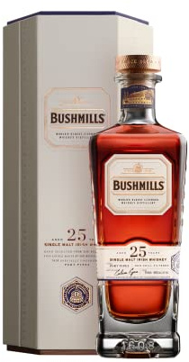 Bushmills 25 Year Old Single Malt Irish Whiskey, 70cl
