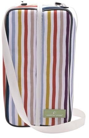 Widdop Country Living 2 Person Wine Bag Set - 2 x Wine Glasses, 1 x Bottle Opener, 1 x Bottle Stopper - Stylish Summer Picnic Set Outdoor Tableware BBQ