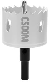 CSOOM Sega a tazza M42 BiMetall da 50 mm, bianca, per utensili di perforazione in legno, plastica, cartongesso e lamiera