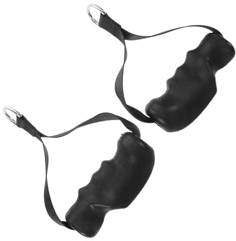 Toddmomy Tpe Handles Fitness Equipment Accessories Ergonomic Design for Gym Pulley System Cable Machine Attachment Grip Workout Handles for Resistance Bands Weightlifting