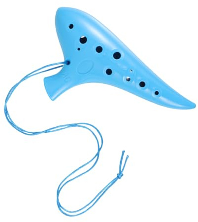 BESTonZON Strumento Musicale Lavabile e Resistente per Studenti Ocarina Contralto di Plastica 12 Fori Blu Colore Casuale per Festa Scuola Decor e Principianti