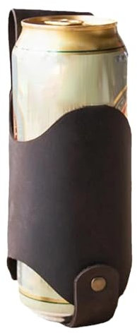 Ceinture de bière en cuir – Porte-bouteille de bière | Sac banane étanche pour boissons, simple support de ceinture de bière pour homme, sac banane étanche pour boissons, simple porte-ceinture de
