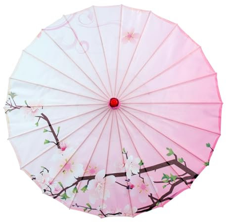 YAOGUI Élégant parasol asiatique fait main avec motif traditionnel bambou soie parapluie pour mariage et cosplay, V