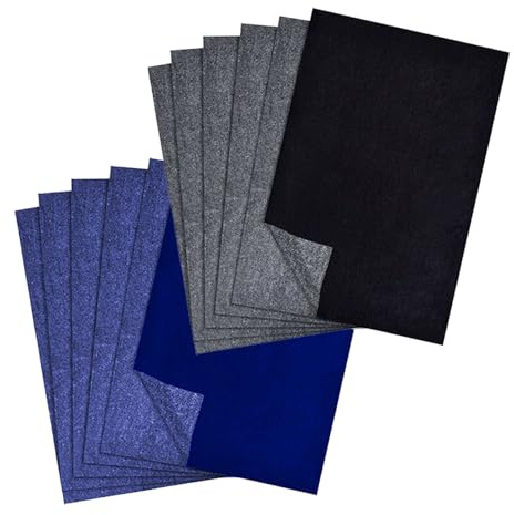 Vlecexs 100 Pcs Hojas dePapel de Calco, Papel de Carbón para Trazar, Papel Carbón A4 para Trazar Patrones de Dibujo en Proyectos de Madera Lienzo Tela (21 x 29.7 CM)