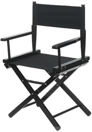 Chaise de directeur polyvalente en bois massif, tabouret haut pliable en toile, chaise de bureau multifonction, chaise de maquillage, siège portable et confortable pour la maison et l'extérieur
