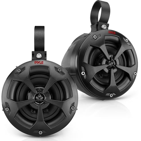 Pyle Sistema de altavoces todoterreno resistente al agua de 4 pulgadas con potencia de 800 W, audio compacto de grado marino para vehículos ATV, UTV, 4x4 y Jeep, diseño de altavoz impermeable duradero