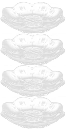 BESPORTBLE Posavasos de Vidrio Transparente para Taza de Té, Juego de 4 Piezas, Pequeños Posavasos Decorativos, Aislantes Térmicos, Ideales para Hogar, Bares y Restaurantes