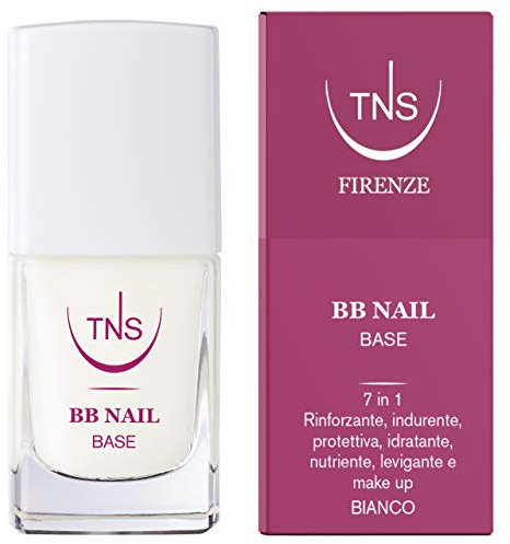 TNS Cosmetics - BB NAIL base smalto e trattamento rinforzante 7 in 1 per unghie - 10 ml - bianco