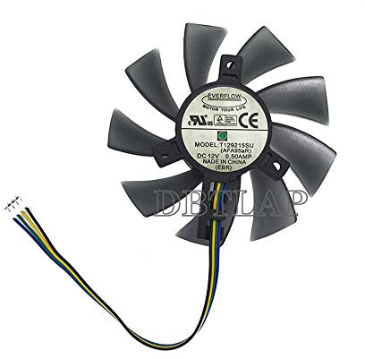 DBTLAP 85MM T129215SU 4Pin Cooling Fan Replace Compatible for ASUS GTX 460 560 GTX 960 Mini HD 6790 6870 Graphics Card Cooler Fans