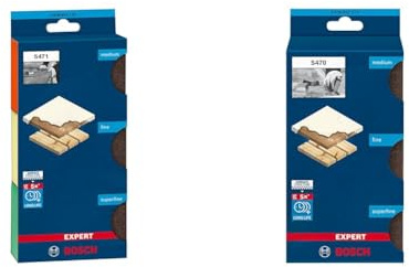 Bosch Professional 6 pcs. Mixed Expert Foam Sanding Set (Medium, Fine, Superfine, Accessories for Hand Sanding)