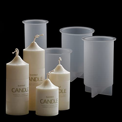 Epoda Kerzenformen Zum GießEn Silikon-Kerzenform, Stumpenkerzen Formen, KerzengießForm Silikon 4 Stück