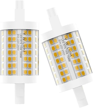 Y.W.Licht R7S LED 78mm 15W Dimmerabile Bianco Caldo 3000K Lampadina 220V Sostituzione per 150W Alogena Lampada R7S J118 Tipo Illuminazione Lineare 300° Angolo di Fascio Lampada ad Asta (2pcs)