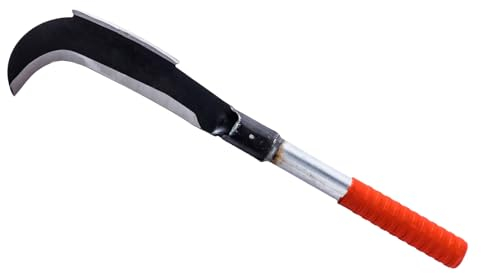 Ljxquisite Général Acier au Manganèse Tondeuse Faucille Métal Durable Outil de Coupe Ménage Agricole Outils Multifonctionnel Double Faucheuse pour Outils de Jardin (E)