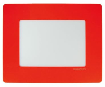 ORGATEX Bodenmarkierung selbstklebend | Bodenfenster aus PVC, Longlife Klarsicht Barcode- & Belegschutz | Robustes Bodenmarkierungsfenster, Industrie Wegemarkierung | 10 Stück, DIN A5 | Rot