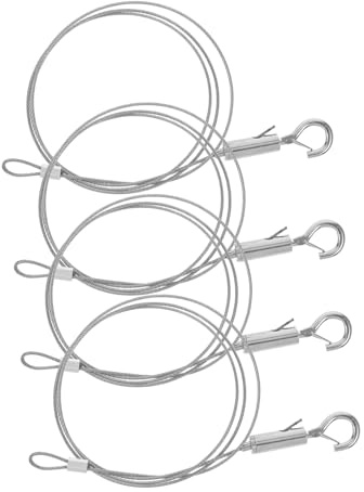 HOMSFOU 4 cables ajustables para colgar cuadros con ganchos, versátil sistema de colgar galería para fotos, arte de pared y decoraciones