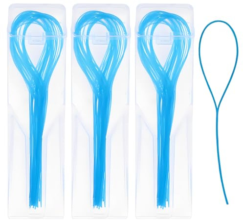150 fili interdentali per ponti, filo interdentale Superpin, per la pulizia profonda di denti, parentesi graffe, ponti e impianti (blu)