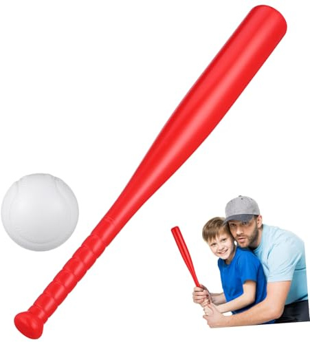 ORFOFE Set de Jouets Baseball Extérieur avec Batte Plastique et Balles Colorées pour Garçon Fille Jeu Interactif Parent-garçon Fille pour Développer Coordination et Couleur Aléatoire