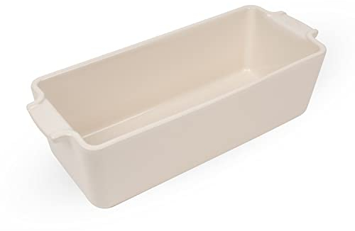 PEUGEOT - Ceramic Loaf Pan - 31 cm - Dishwasher Safe - Ultra-Smooth Anti-Abrasion Surface - 10 Year Guarantee - Made in France - Ecru Colour