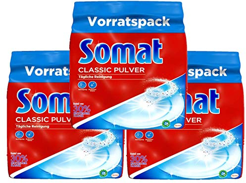 Somat Classic Pulver, Geschirrspülmittel für die Spülmaschine, für die tägliche Reinigung 3er Pack