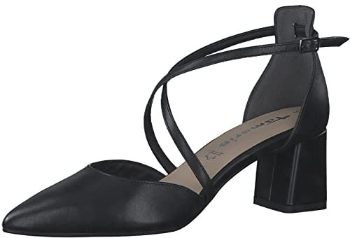 Tamaris Femme Escarpins, Dame Escarpins à lanières,Escarpins Sangle,TOUCHit,Bride Cheville,Sangles de Cheville,Porte-Talon,Black,38 EU