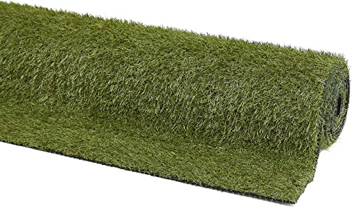 andiamo Kunstrasen Evergreen strapazierfähig robust und pflegeleicht - geeignet für Indoor und den überdachten Außenbereich mit 18mm Polhöhe 133 x 300 cm grün