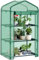 AMHANCIBLE Gewächshaus, Foliengewächshaus mit 3 Regale, 69x49x124cm, Tomatengewächshaus mit PE Folie und aufrollbare Tür, für Balkon Terrasse Garten, stabil, platzsparend, Grün EGWH03GR
