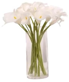 DECOALIVE | Ramo Cala Blanca | Bouquet 10 Flores | Calas Blancas Naturales y Frescas