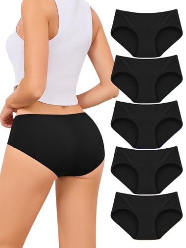 VOENXE Cotton Knickers Underwear Women,Pants Full Briefs Ladies Multipack