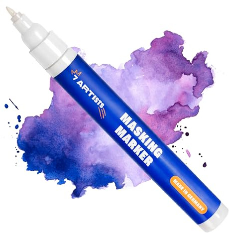 7 Artists Masking Fluid Pen for Watercolour 1-2 mm – Fine Line Masking Fluid Marker with Liquid Masking for Watercolour Painting | Drawing Gum Pen for Watercolour Painting