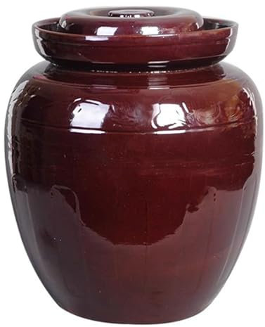 PXAMORTEL Vaso per sottaceti in Ceramica, Vaso di fermentazione in Ceramica con Coperchio, Vaso di fermentazione in gres Tradizionale Cinese for sottaceti(15L)