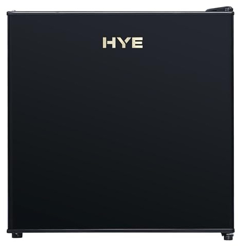 HYE Mini Fridge - Under Counter Fridge, 46L Capacity, Black, Quiet Operation (41 dB), Stylish & Freestanding Design, Perfect For Bedrooms, Offices and Student Rooms - RF01MBF46B23