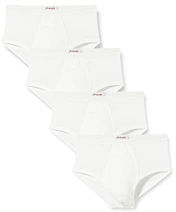 Eminence - Lot de 4 Slips Homme Taille Haute Ouvert - 100% Coton Peigné - Label Oeko-TEX® Standard 100 - Maintien Supérieur, Grand Confort, Hypoallergénique