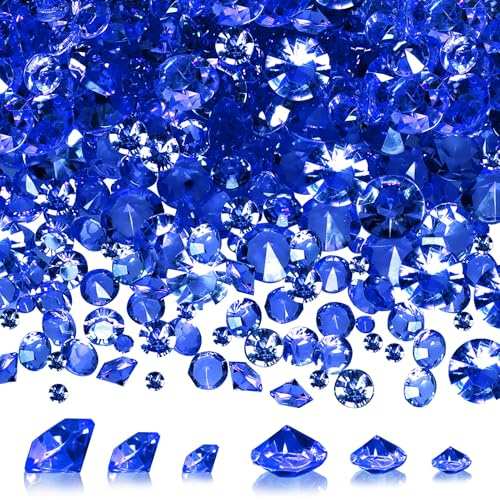 TOAOB 5000 Pezzi Cristalli Decorativi Strass Acrilico Blu Dispersione Diamante Perline 3mm 6mm 10 mm per Decorazioni Vaso Tavolo Matrimoni Feste Decorare