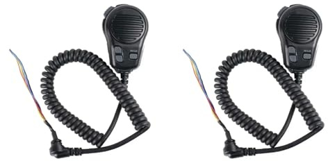 Vjsujehgy 2X Microfono PTT con Altoparlante per Radio Marina HM-164B per Microfono per Radio Marittima IC-M45/M59/M304/M411/M412
