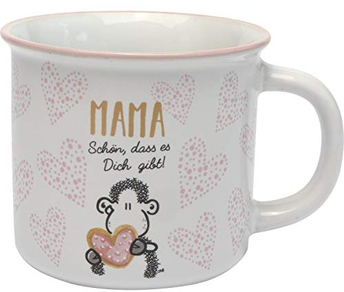 Sheepworld Tasse mit Motiv Mama, Schön dass es dich gibt | Kaffeetasse, Steinzeug, 38 cl | Geschenk, Muttertag, Geburtstag | 46854