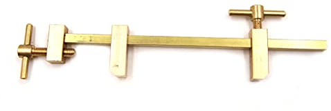 Chiloskit Abrazaderas de barra en miniatura de latón macizo, abrazaderas paralelas de 120 mm para carpintería y metal con tornillos de apriete moleteados