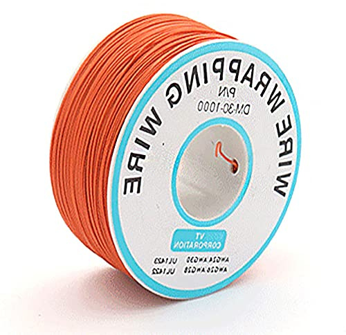 Arancione 30AWG 0.25mm Filo Solido Colorato Filo Elettrico Calibro Bobina di Collegamento Fili Elettronica Kit Stranded Filo di Rame Stagnato FAI DA TE Flessibile e Morbido