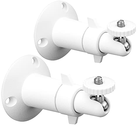 CELLONIC 2x Support mural pour caméra compatible avec Arlo, compatible avec Eufy, compatible avec Wyze – Support pivotant en aluminium avec filetage 1/4, intérieur et extérieur