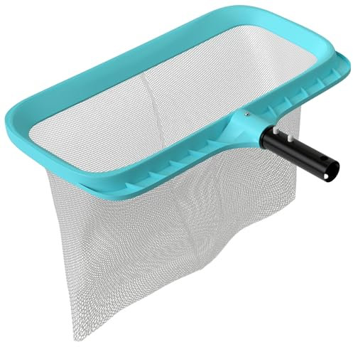 Greenerever Pool Skimmer Net 17 (44cm) Deep Bag |Heavy Duty Professional Leaf Cleaning Rake |Plastic Framed Fine Mesh Net |Easily Removes Leaves, Debris from Pools, Hot Tubs, Ponds and Fountains
