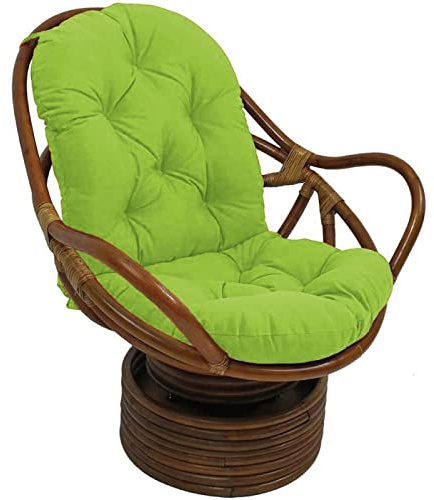Fauteuil à bascule pivotant en osier imperméable et résistant aux UV pour décoration intérieure ou extérieure