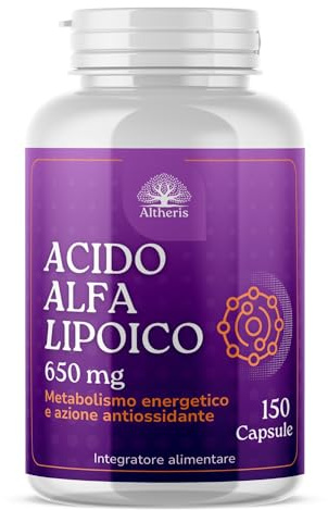 Acido Alfa Lipoico ALA 650mg 150 Capsule ad Alto Dosaggio
