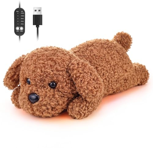 Dog Heating Pad for Period Cramps Menstrual Pain Relief, Portable Electric Heat Pads USB Powered, Cute Poodle Plush Stuffed Animals Gift, Funny Gifts for Women Teen Girls Christmas Birthday Easter