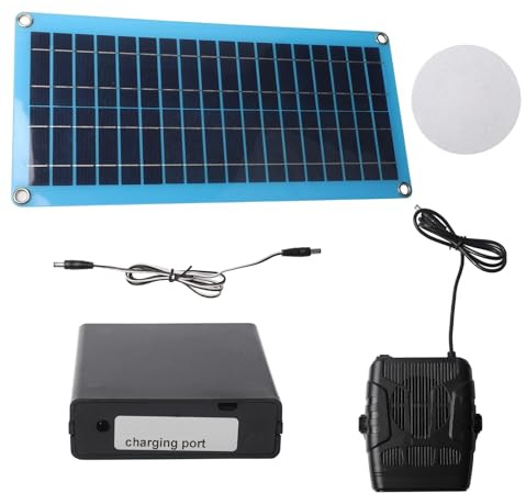 EpheyFIF Calentador solar compacto negro para invernaderos, calentador portátil, estructura ligera