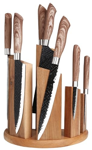 Uniharpa Support magnétique semi-circulaire à 360° pour couteaux avec aimant puissant et pieds antidérapants pour plus de sécurité.