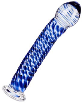 EIS Glasdildo mit breiter Basis aus Borosilikatglas | 16 cm Einführlänge | 3,5 cm Durchmesser | Für Temperaturexperimente und Spiele für sie und ihn | Sex-Spielzeug Toy aus Glas